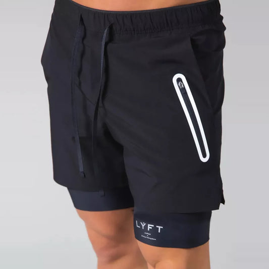 Men 2 in 1 Running Shorts