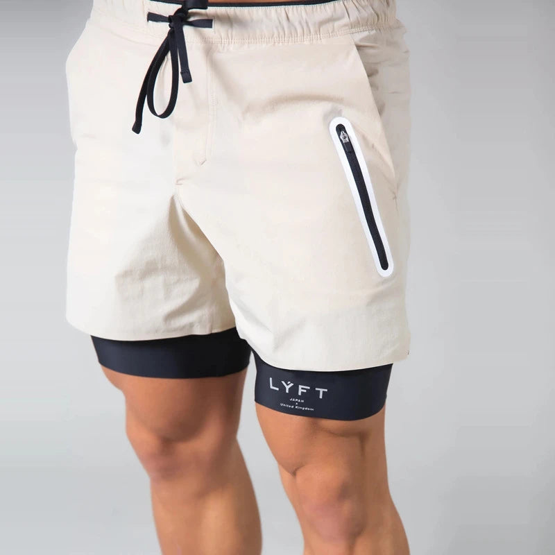 Men 2 in 1 Running Shorts